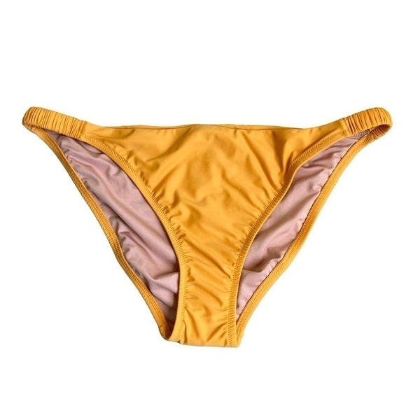 NWT J. Crew Scrunchie Strap Full-coverage Bikini Bottom Dark Yellow Sz XL - Picture 3 of 12